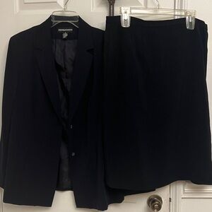 Nordstrom Classic Black Blazer and Skirt Set